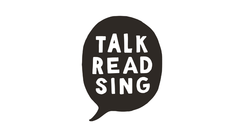 Illustration with words "Talk Read Sing"